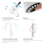 Textured High-Arc Pull-Down Kitchen Faucet – Dual Function Swivel Spray Head – KF1088