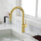 Minimalist High-Arc Pull-Down Kitchen Faucet – 360° Swivel Spot-Free Finish – KF1097