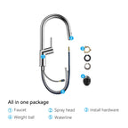 Minimalist High-Arc Pull-Down Kitchen Faucet – 360° Swivel Spot-Free Finish – KF1097