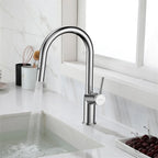 Minimalist High-Arc Pull-Down Kitchen Faucet – 360° Swivel Spot-Free Finish – KF1097