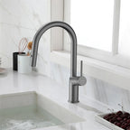 Minimalist High-Arc Pull-Down Kitchen Faucet – 360° Swivel Spot-Free Finish – KF1097