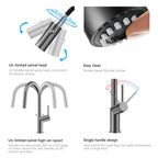 Minimalist High-Arc Pull-Down Kitchen Faucet – 360° Swivel Spot-Free Finish – KF1097