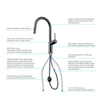 Minimalist High-Arc Pull-Down Kitchen Faucet – 360° Swivel Spot-Free Finish – KF1097