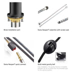 Minimalist High-Arc Pull-Down Kitchen Faucet – 360° Swivel Spot-Free Finish – KF1097