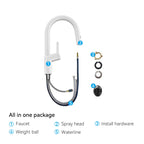 Minimalist High-Arc Pull-Down Kitchen Faucet – 360° Swivel Spot-Free Finish – KF1097