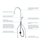 Minimalist High-Arc Pull-Down Kitchen Faucet – 360° Swivel Spot-Free Finish – KF1097