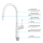 Minimalist High-Arc Pull-Down Kitchen Faucet – 360° Swivel Spot-Free Finish – KF1097