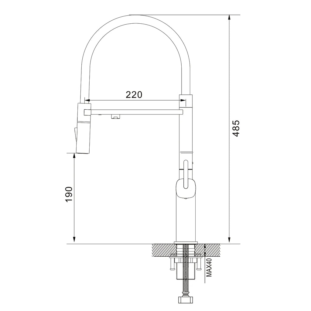 Dual-Output Pull-Out Kitchen Faucet – Filtered Water Tap, 360° Swivel Spray Head – KFB1098