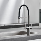 Dual-Output Pull-Out Kitchen Faucet – Filtered Water Tap, 360° Swivel Spray Head – KFB1098