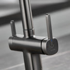 Dual-Output Pull-Out Kitchen Faucet – Filtered Water Tap, 360° Swivel Spray Head – KFB1098