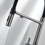 Dual-Output Pull-Out Kitchen Faucet – Filtered Water Tap, 360° Swivel Spray Head – KFB1098