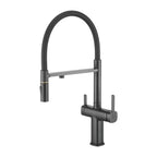 Dual-Output Pull-Out Kitchen Faucet – Filtered Water Tap, 360° Swivel Spray Head – KFB1098 Matte Black