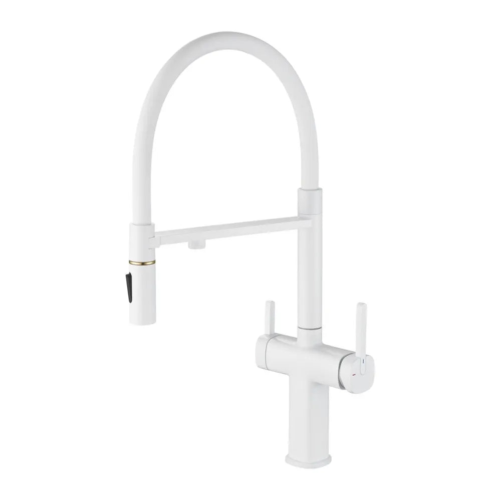 Dual-Output Pull-Out Kitchen Faucet – Filtered Water Tap, 360° Swivel Spray Head – KFB1098