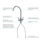 Dual-Handle High-Arc Swivel Kitchen Faucet – Spot-Free Finish, Solid Brass – KF1511