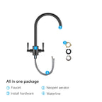 Dual-Handle High-Arc Swivel Kitchen Faucet – Spot-Free Finish, Solid Brass – KF1511