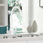 Dual-Handle High-Arc Swivel Kitchen Faucet – Spot-Free Finish, Solid Brass – KF1511