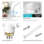 Dual-Handle High-Arc Swivel Kitchen Faucet – Spot-Free Finish, Solid Brass – KF1511