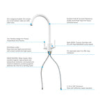 Dual-Handle High-Arc Swivel Kitchen Faucet – Spot-Free Finish, Solid Brass – KF1511