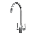 Dual-Handle High-Arc Swivel Kitchen Faucet with Conical Base & Swiss Neoperl Aerator-KFB1116 Chrome