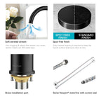 Dual-Handle Cross-Handle High-Arc Swivel Kitchen Faucet – Spot-Free Finish, Solid Brass –KFB1121