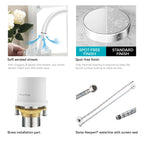 Dual-Handle Cross-Handle High-Arc Swivel Kitchen Faucet – Spot-Free Finish, Solid Brass –KFB1121
