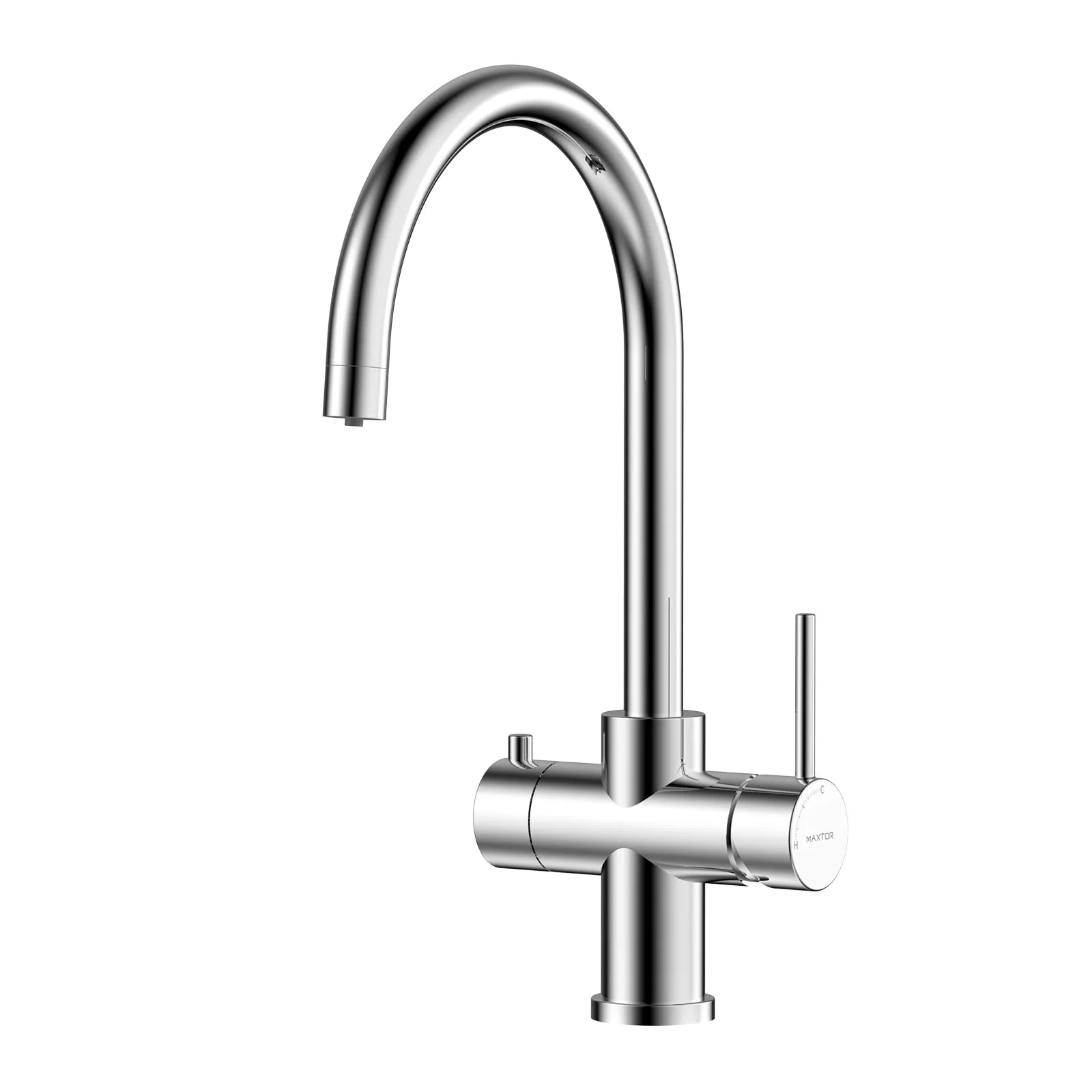 Dual-Output Kitchen Faucet with Filtered Water Tap, 2-Function Spray, Solid Brass – KFB1502 Chrome