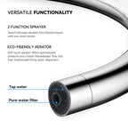 Dual-Output Kitchen Faucet with Filtered Water Tap, 2-Function Spray, Solid Brass – KFB1502