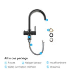 Dual-Output Kitchen Faucet with Filtered Water Tap, 2-Function Spray, Solid Brass – KFB1502