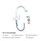Dual-Output Kitchen Faucet with Filtered Water Tap, 2-Function Spray, Solid Brass – KFB1502