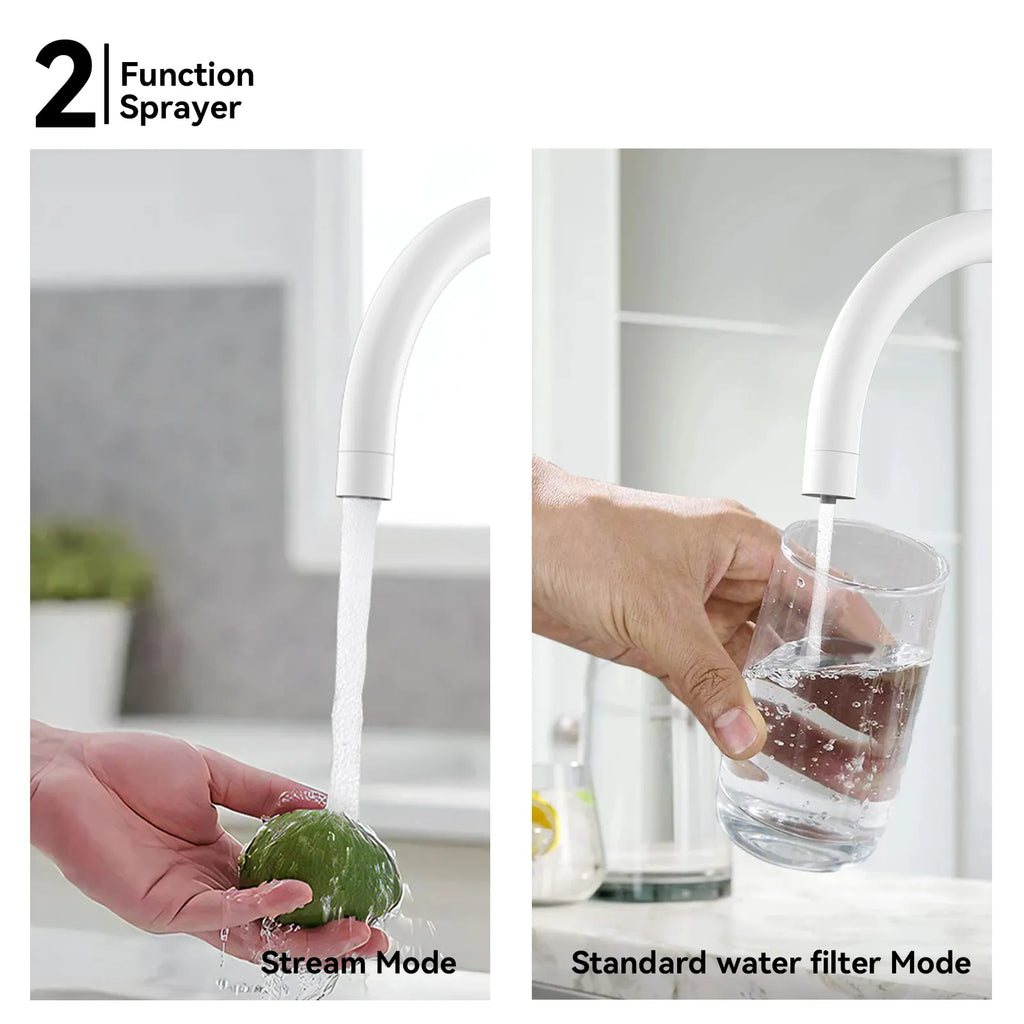 Dual-Output Kitchen Faucet with Filtered Water Tap, 2-Function Spray, Solid Brass – KFB1502
