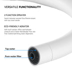 Dual-Output Kitchen Faucet with Filtered Water Tap, 2-Function Spray, Solid Brass – KFB1502