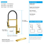 5-Function Solid Brass Pull-Out Kitchen Faucet with Filtered Water Tap – KFB1504