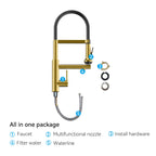 5-Function Solid Brass Pull-Out Kitchen Faucet with Filtered Water Tap – KFB1504