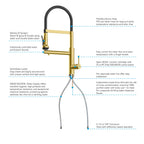 5-Function Solid Brass Pull-Out Kitchen Faucet with Filtered Water Tap – KFB1504