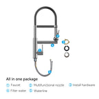 5-Function Solid Brass Pull-Out Kitchen Faucet with Filtered Water Tap – KFB1504