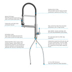 5-Function Solid Brass Pull-Out Kitchen Faucet with Filtered Water Tap – KFB1504