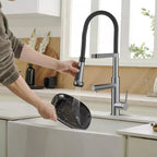 5-Function Solid Brass Pull-Out Kitchen Faucet with Filtered Water Tap – KFB1504