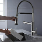 5-Function Solid Brass Pull-Out Kitchen Faucet with Filtered Water Tap – KFB1504