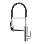 5-Function Solid Brass Pull-Out Kitchen Faucet with Filtered Water Tap – KFB1504 Chrome