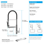5-Function Solid Brass Pull-Out Kitchen Faucet with Filtered Water Tap – KFB1504