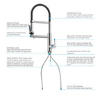 5-Function Solid Brass Pull-Out Kitchen Faucet with Filtered Water Tap – KFB1504