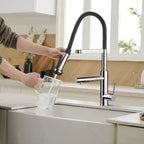 5-Function Solid Brass Pull-Out Kitchen Faucet with Filtered Water Tap – KFB1504