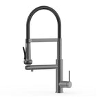 5-Function Solid Brass Pull-Out Kitchen Faucet with Filtered Water Tap – KFB1504 Brushed Gun Metal