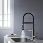 5-Function Solid Brass Pull-Out Kitchen Faucet with Filtered Water Tap – KFB1504