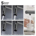 5-Function Solid Brass Pull-Out Kitchen Faucet with Filtered Water Tap – KFB1504