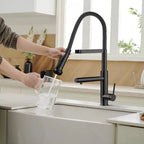 5-Function Solid Brass Pull-Out Kitchen Faucet with Filtered Water Tap – KFB1504