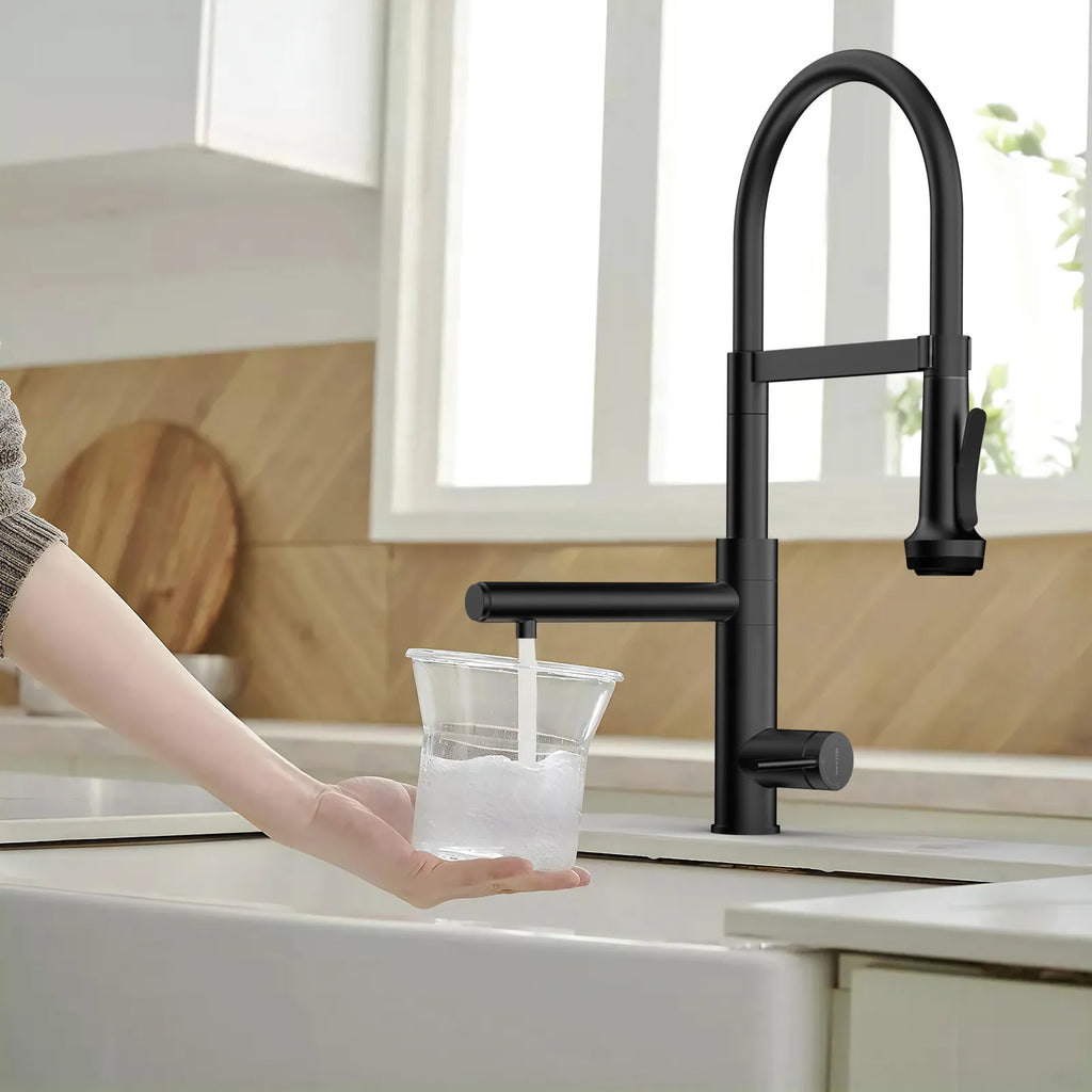 5-Function Solid Brass Pull-Out Kitchen Faucet with Filtered Water Tap – KFB1504