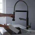 5-Function Solid Brass Pull-Out Kitchen Faucet with Filtered Water Tap – KFB1504