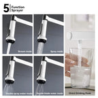 5-Function Solid Brass Pull-Out Kitchen Faucet with Filtered Water Tap – KFB1504