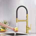 Semi-Pro Solid Brass Pull-Out Kitchen Faucet with Filtered Water Tap – 3-Function Sprayer – KFB1506